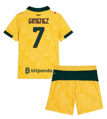 AC Milan Santiago Gimenez #7 Tredje Kläder Barn 2025-26 Kortärmad (+ Korta byxor)